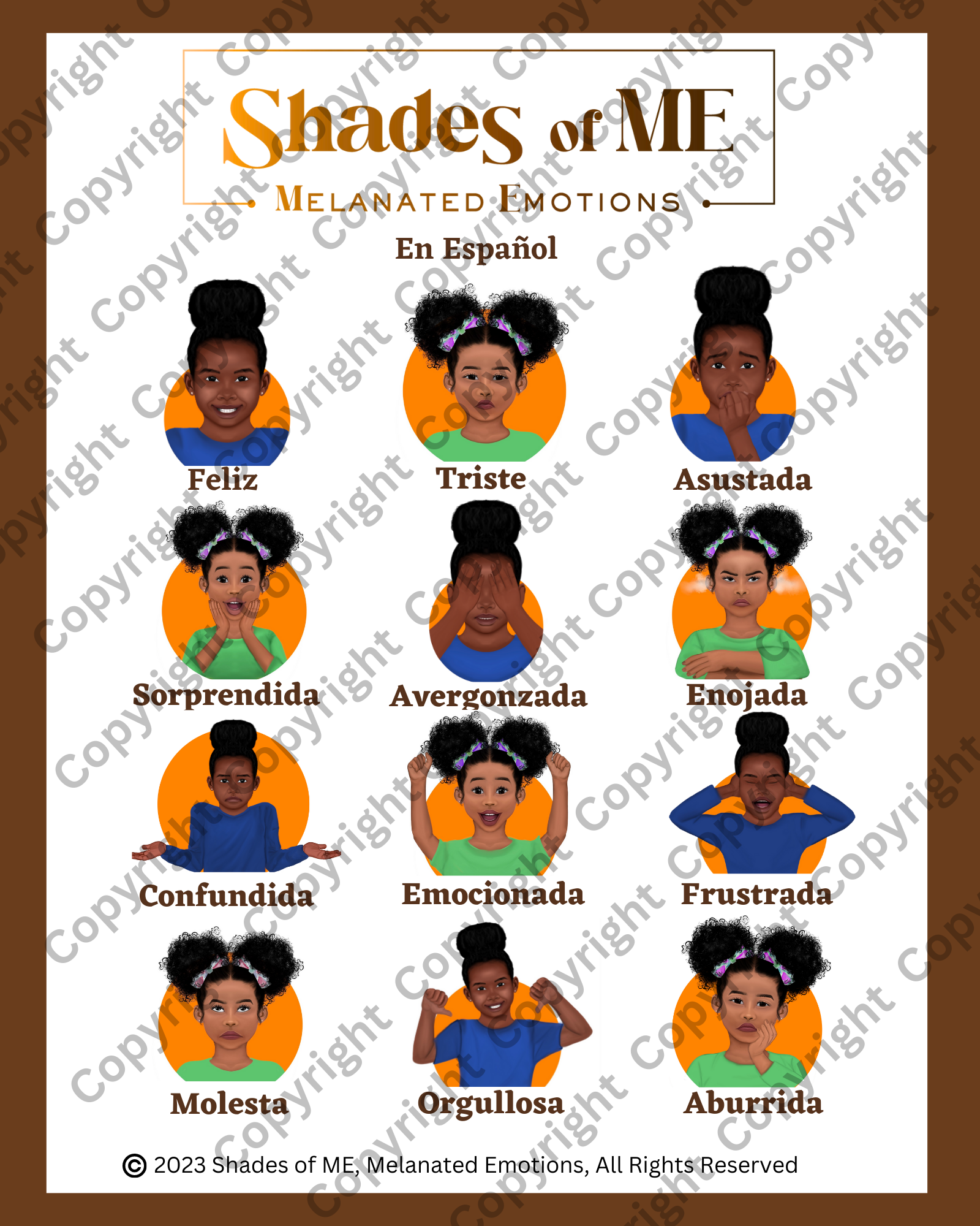 Shades of ME Poster - Girls of Color (Spanish)