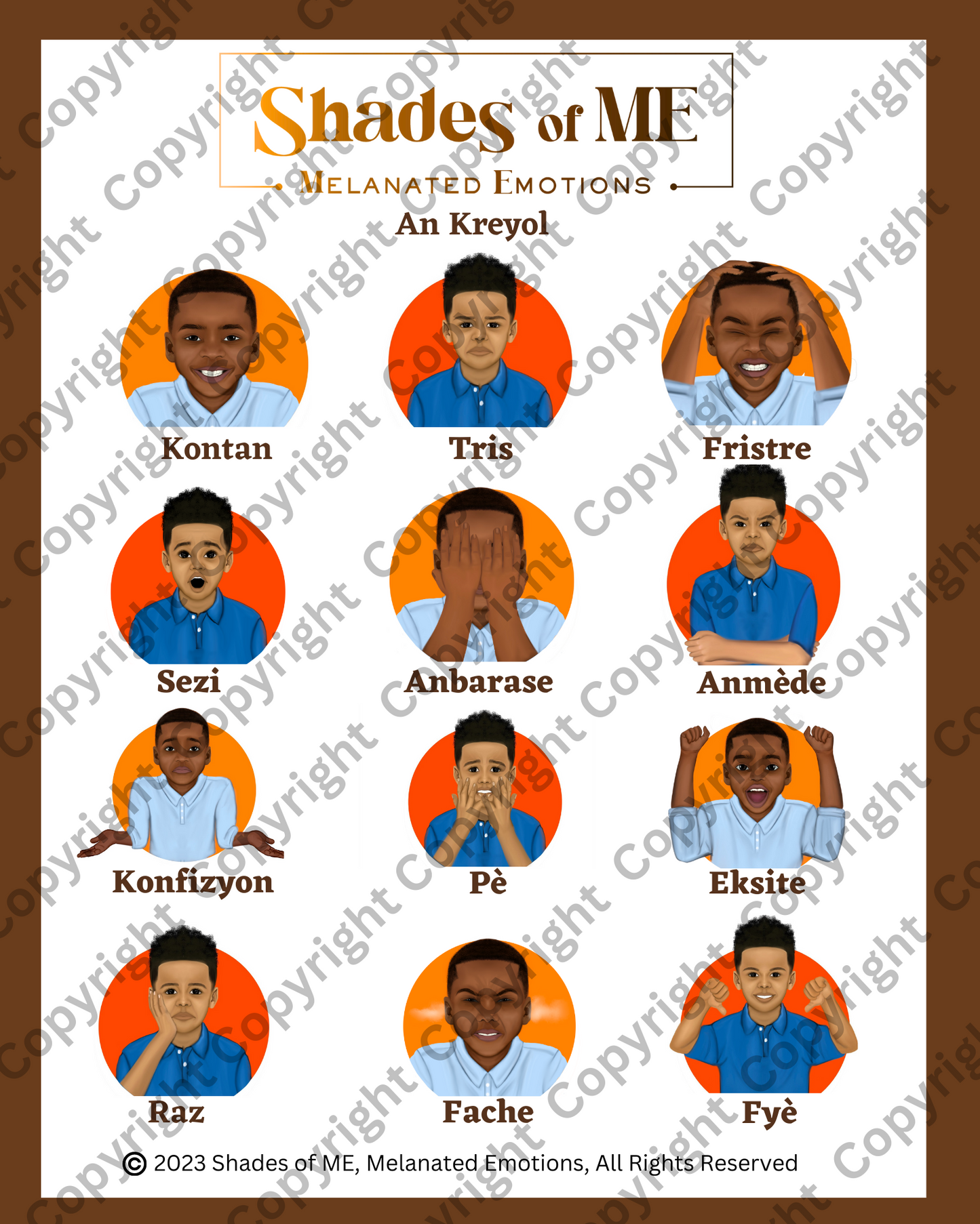 Shades of ME Poster - Boys of Color (Kreyol)