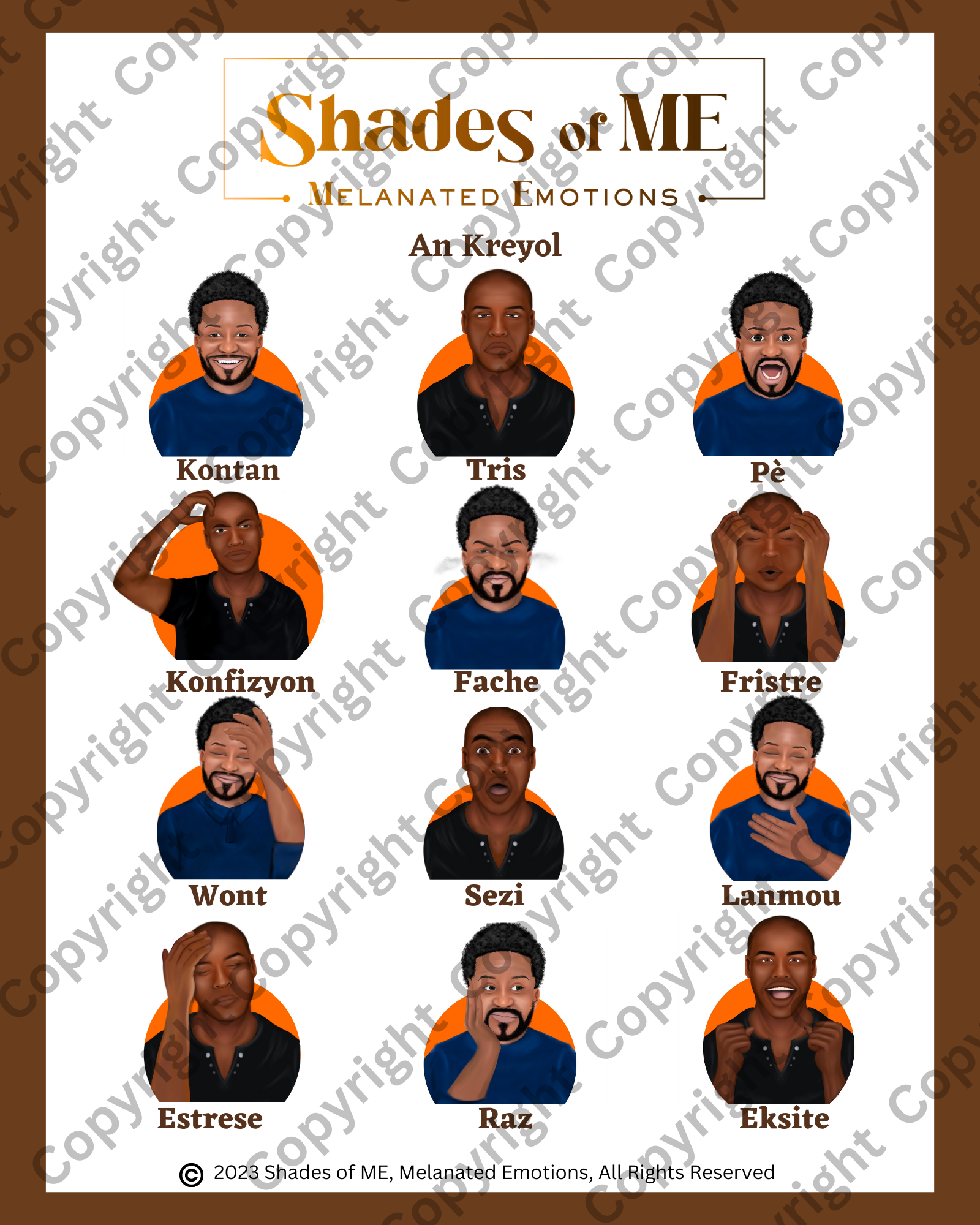 Shades of ME Poster - Black Men (Kreyol)