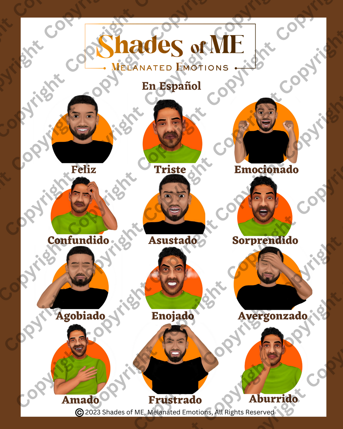 Shades of ME Poster - Men of Color (Spanish)