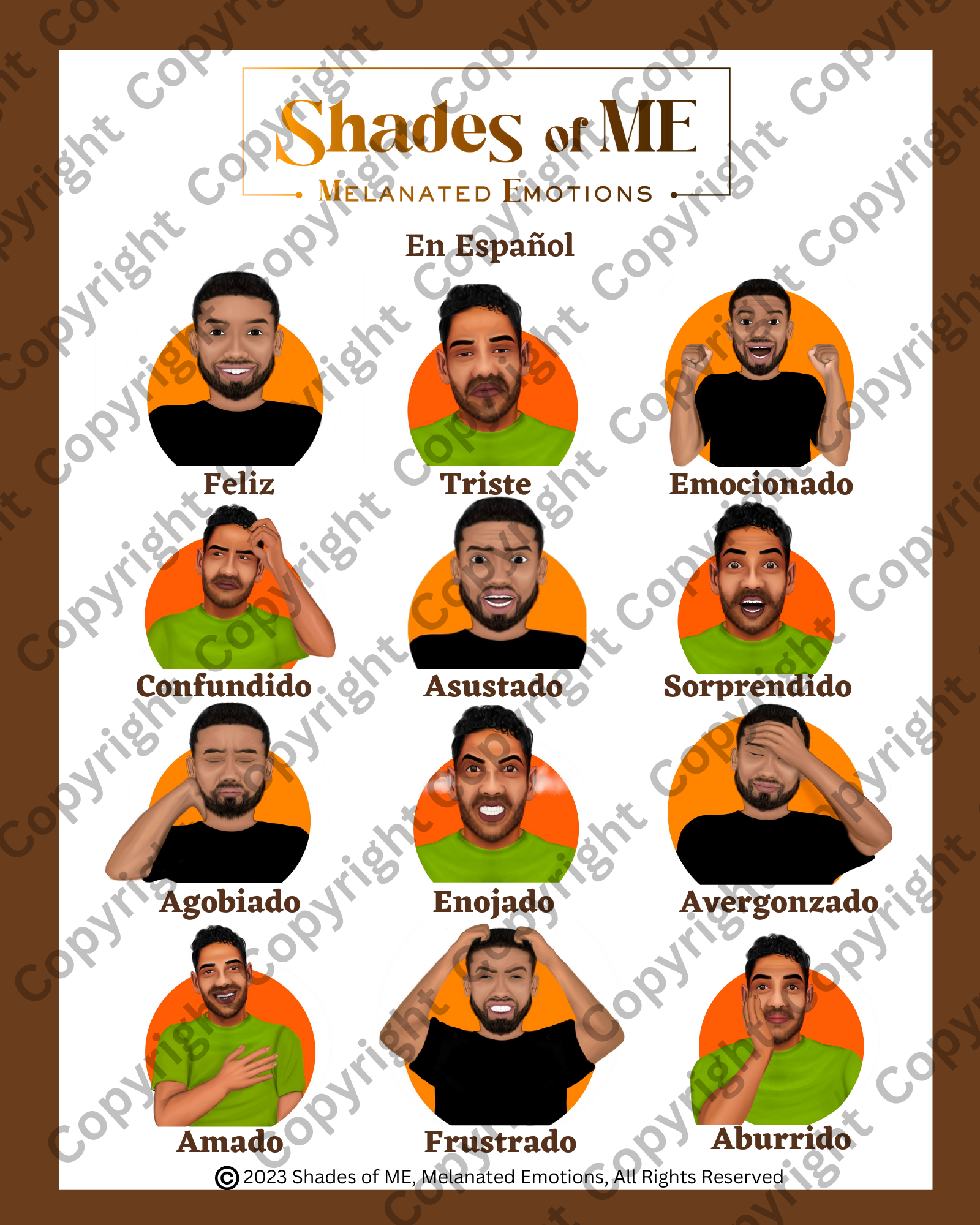 Shades of ME Poster - Men of Color (Spanish)