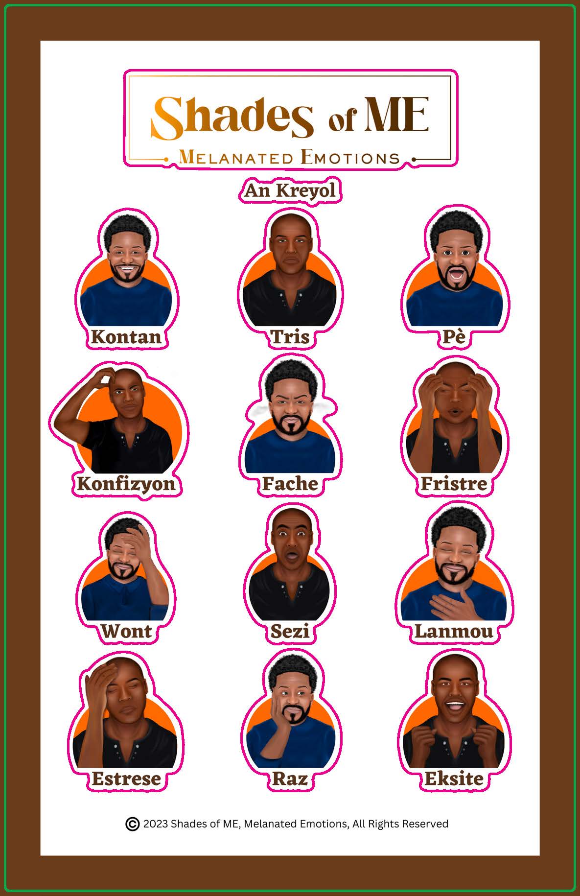 Stickers - Black Men (Kreyol)