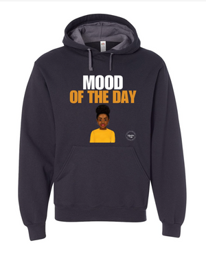 Youth Mood of the Day Hoodie - Happy (Black Woman, yellow shirt)