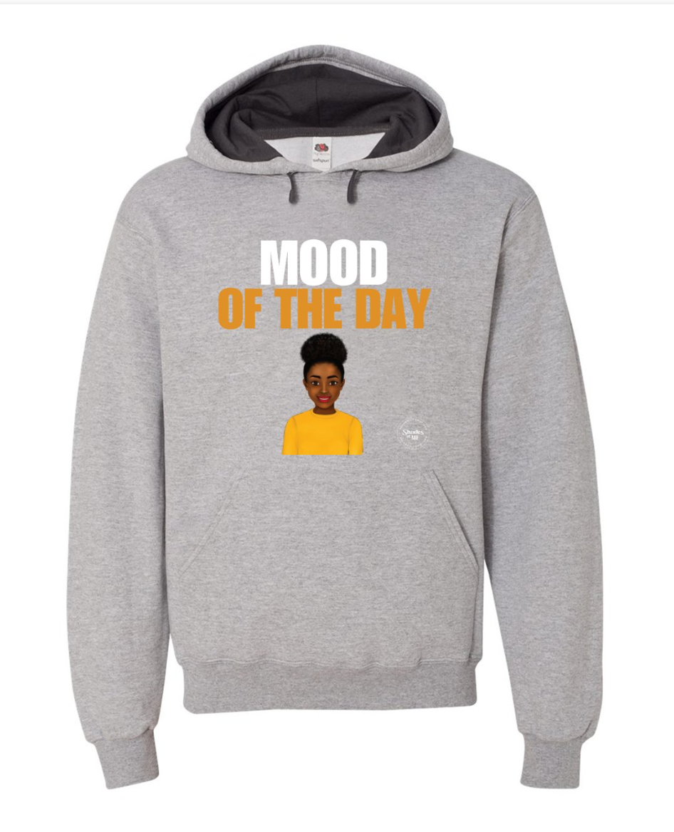 Toddler Mood of the Day Hoodie - Happy (Black Woman, yellow shirt)