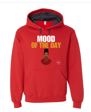 Toddler Mood of the Day Hoodie - Happy (Black Woman, red shirt)