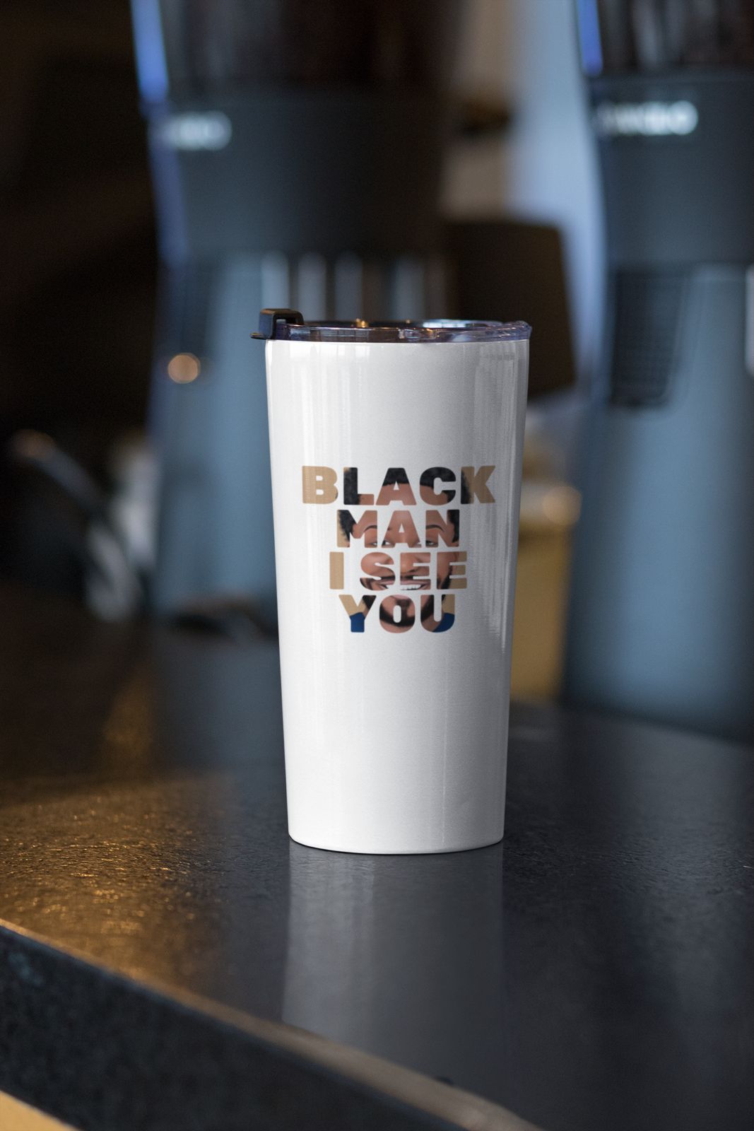 Tumbler - Black Man I See You (Beige)