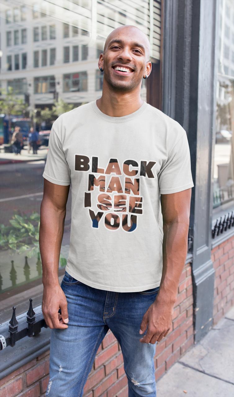 T-Shirt - Black Man I See You (Black)