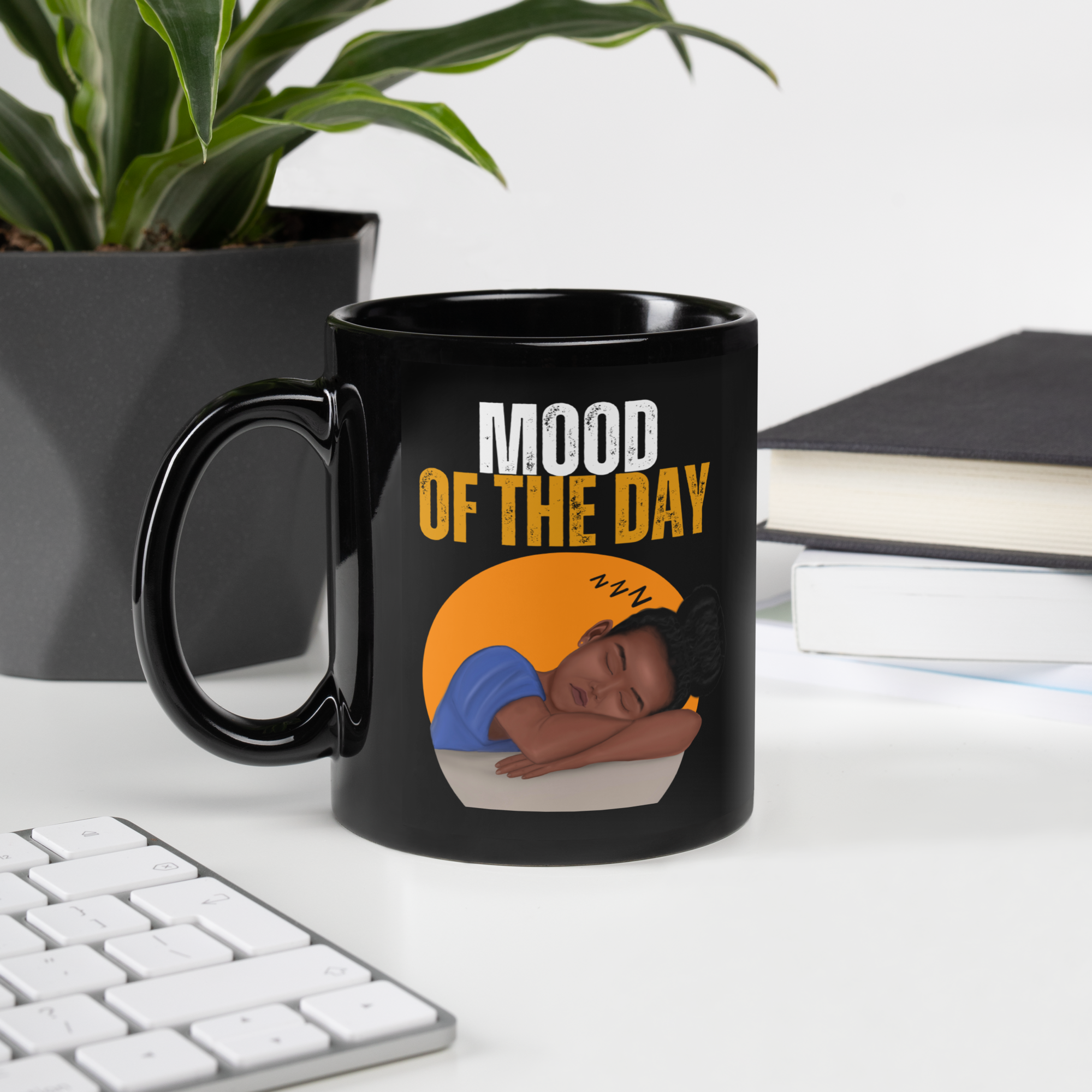 Mood of the Day Mug - Tired (Black Girl)