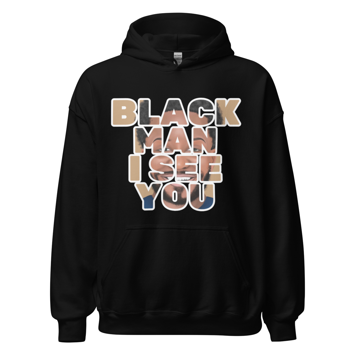 Hoodie - Black Man I See You (Beige)