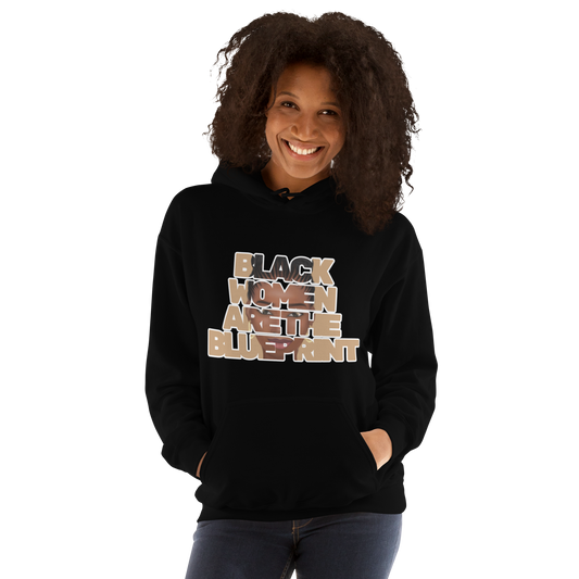 Hoodie - Black Women are the Blueprint (Light Brown)