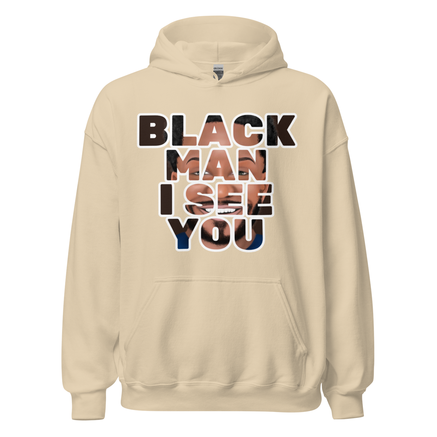 Hoodie - Black Man I See You (Black)