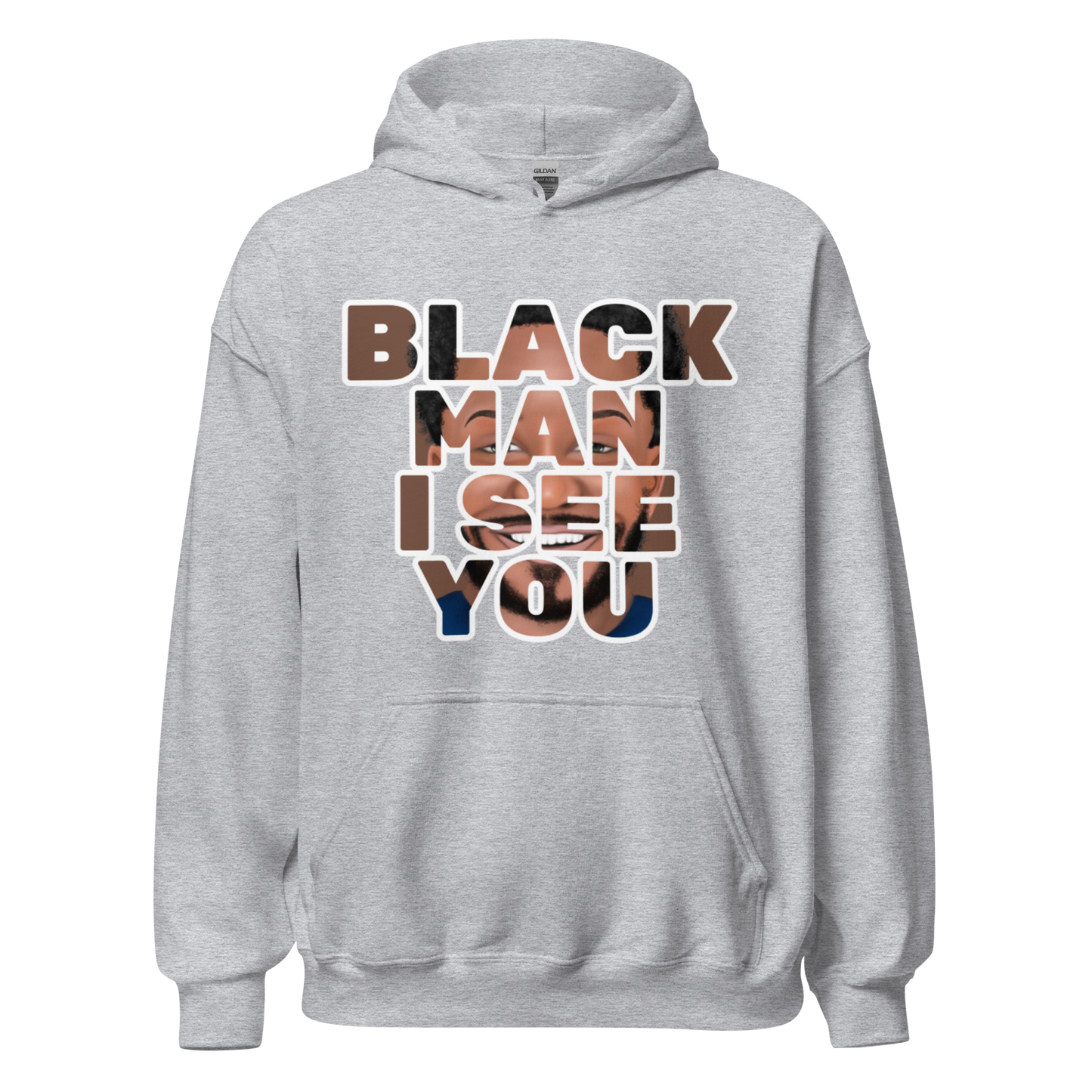 Hoodie - Black Man I See You (Brown)