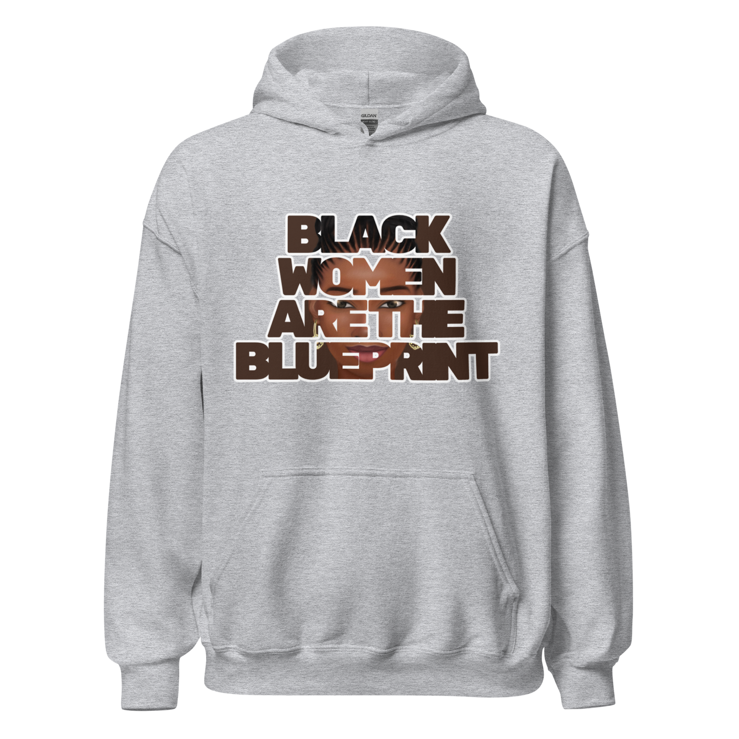 Hoodie - Black Women are the Blueprint (Dark Brown)